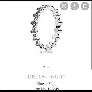 Set of 2 Pandora “Floral Elegance” Flower Rings